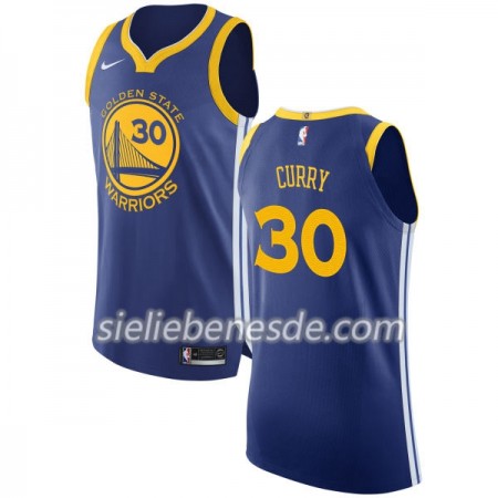 Herren NBA Golden State Warriors Trikot Stephen Curry 30 Nike 2017-18 Blau Swingman